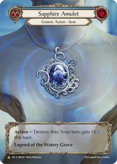 Sapphire Amulet (Treasure) [SEA197] (High Seas)  Cold Foil