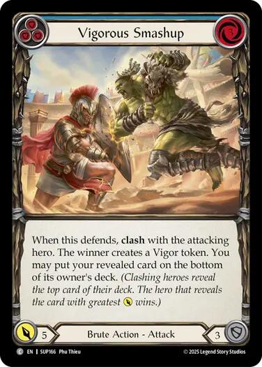 Vigorous Smashup (Blue) [SUP166] (Super Slam)  Rainbow Foil