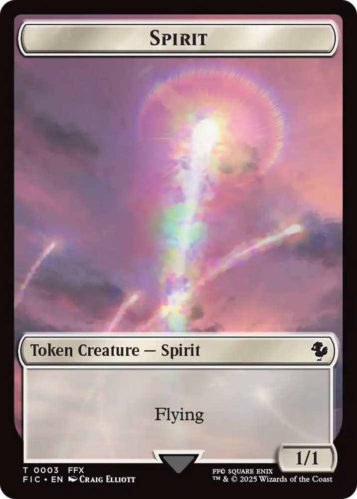 Spirit // Hero (0003) Double-Sided Token [FINAL FANTASY Commander Tokens]